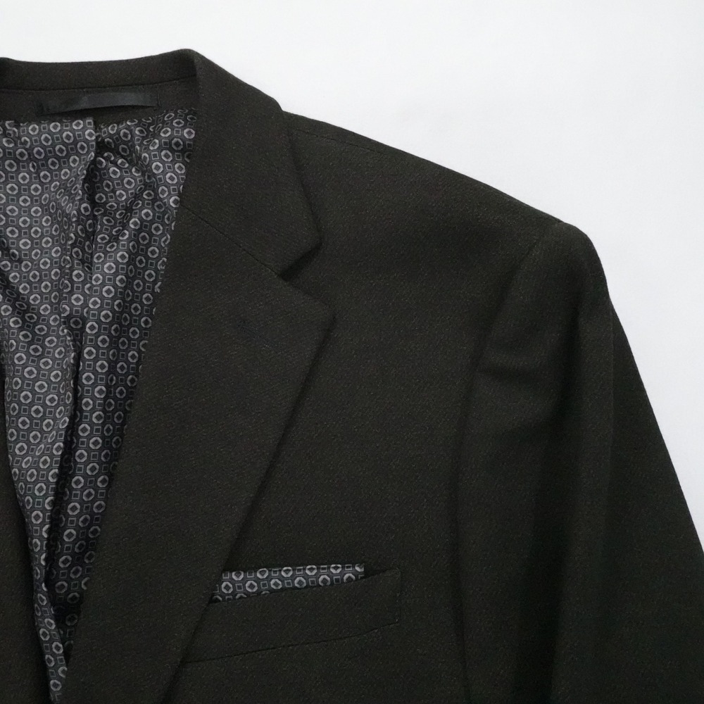 Duchamp London Blazer Mens 46R Brown Stretch Knit Slim Fit Textured Sportcoat